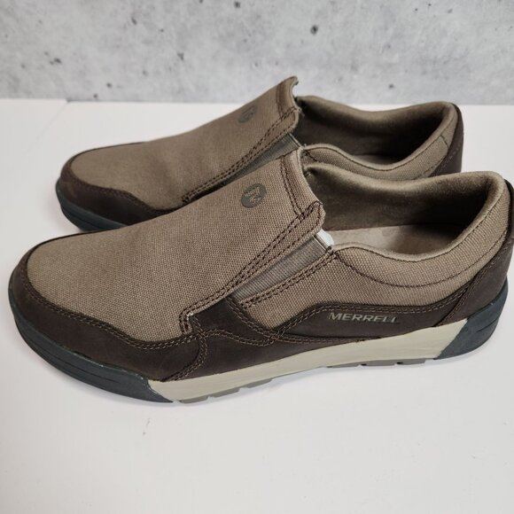 Merrell Mens Berner Shift Moc Slip-On Shoes Size 9 Boulder/Rocher - Picture 9 of 16